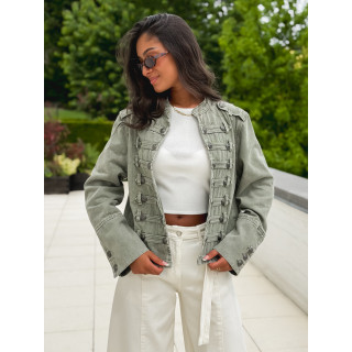 Veste en jeans Rhéa - Kaki