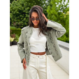 Veste en jeans Rhéa - Kaki