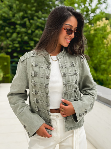 Veste en jeans Rhéa - Kaki