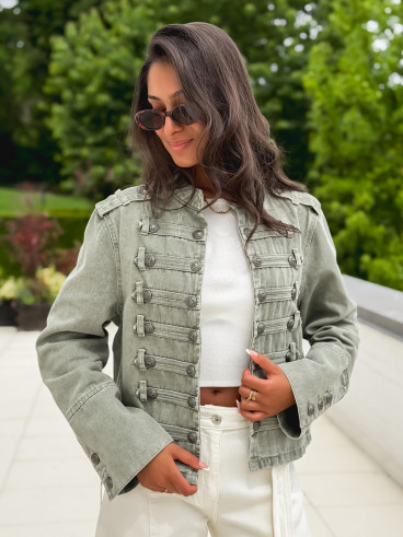 Veste en jeans Rhéa - Kaki