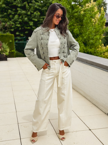 Veste en jeans Rhéa - Kaki