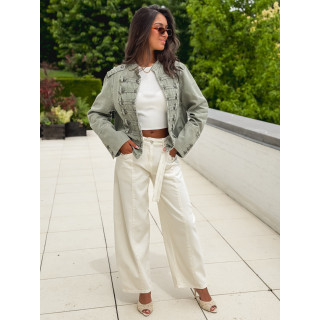 Veste en jeans Rhéa - Kaki