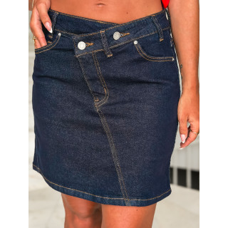 Jupe courte en jeans Norélia - Bleu foncé