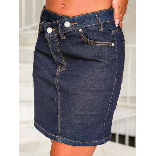 Jupe courte en jeans Norélia - Bleu foncé