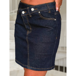 Jupe courte en jeans Norélia - Bleu foncé
