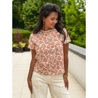 T-shirt à fleurs Kiona - Rose