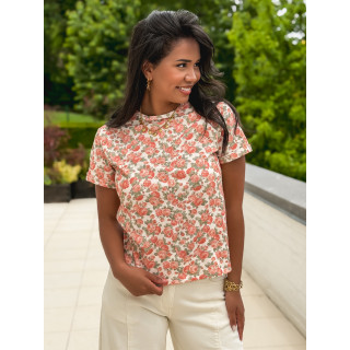 T-shirt à fleurs Kiona - Rose