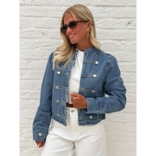 Veste courte en jeans Solyana - Bleu
