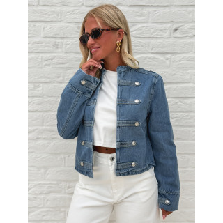 Veste courte en jeans Solyana - Bleu