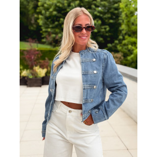 Veste courte en jeans Solyana - Bleu
