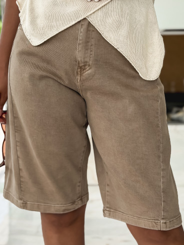 Bermuda en jeans Morélia - Beige foncé
