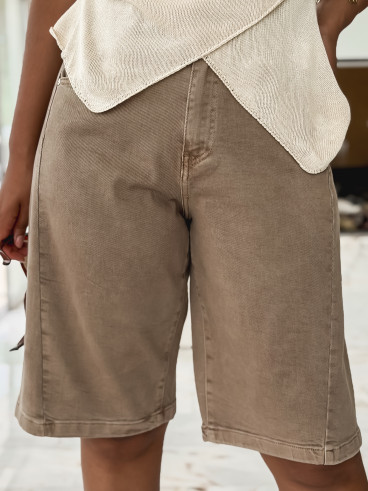 Bermuda en jeans Morélia - Beige foncé