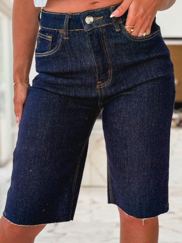 Bermuda en jeans Norélia - Bleu foncé