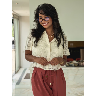 Crop chemise Paolla - Beige