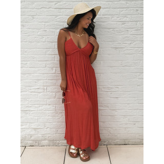 Robe longue Cléo - Terracotta