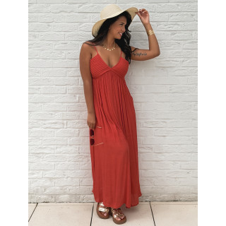Robe longue Cléo - Terracotta
