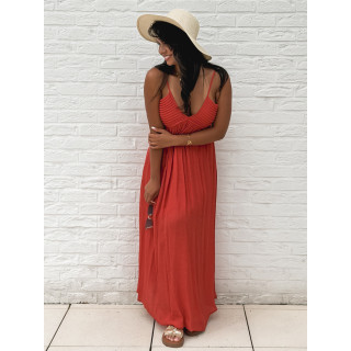 Robe longue Cléo - Terracotta