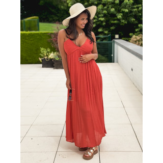 Robe longue Cléo - Terracotta