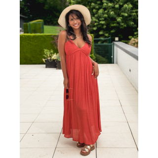 Robe longue Cléo - Terracotta