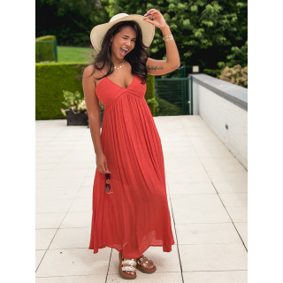 Robe longue Cléo - Terracotta