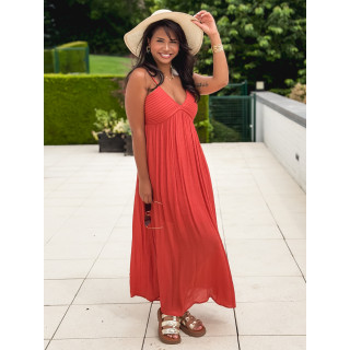Robe longue Cléo - Terracotta