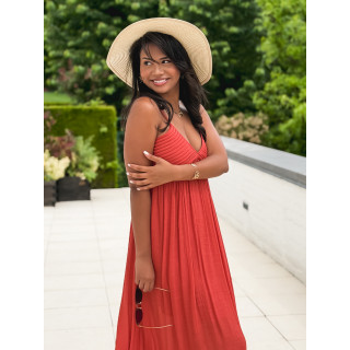 Robe longue Cléo - Terracotta