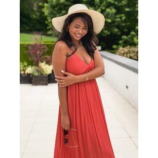 Robe longue Cléo - Terracotta