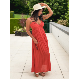 Robe longue Cléo - Terracotta