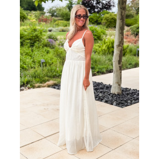 Robe longue Laélia - Crème