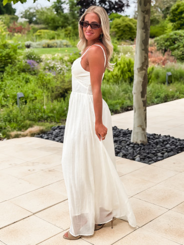 Robe longue Laélia - Crème Robe longue Laélia - Crème