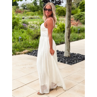 Robe longue Laélia - Crème