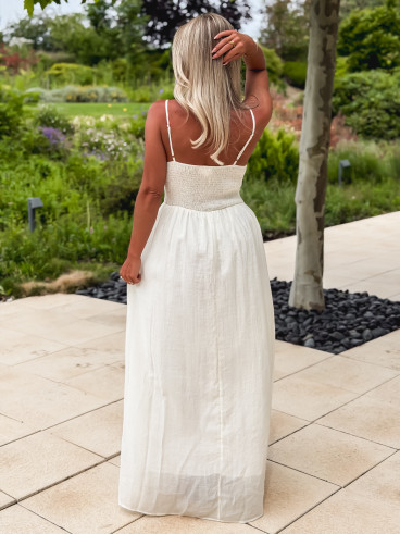 Robe longue Laélia - Crème Robe longue Laélia - Crème