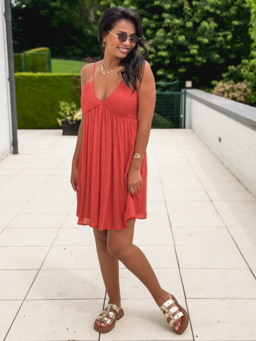 Robe courtes Cléo - Terracotta