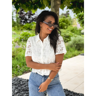Crop chemise Paolla - Blanc