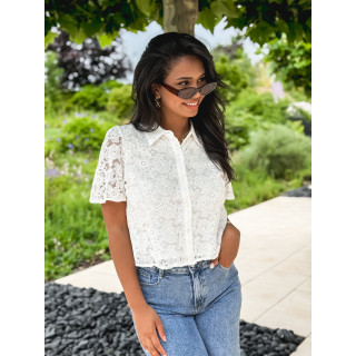 Crop chemise Paolla - Blanc