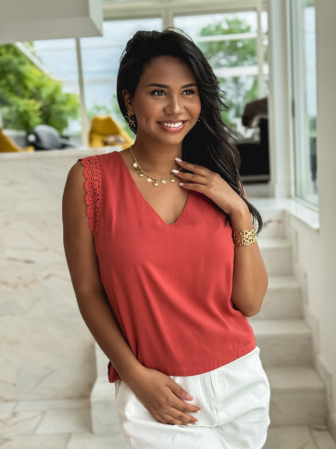 Blouse Evora - Terracotta Blouse Evora - Terracotta