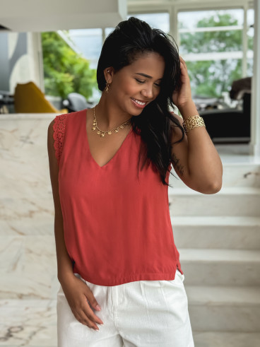 Blouse Evora - Terracotta Blouse Evora - Terracotta