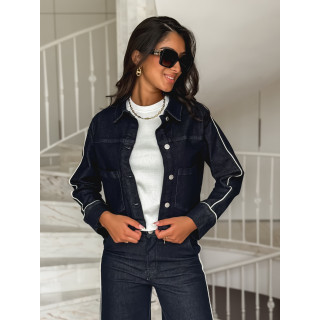 Veste courte en jeans Haelyn - Bleu foncé