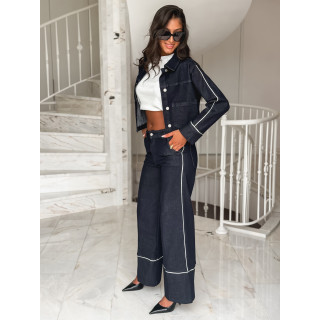 Veste courte en jeans Haelyn - Bleu foncé