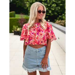 Blouse à motifs Ari - Fuchsia