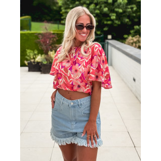 Blouse à motifs Ari - Fuchsia