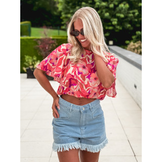 Blouse à motifs Ari - Fuchsia