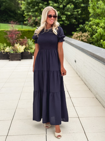Robe longue Ismène - Bleu marine