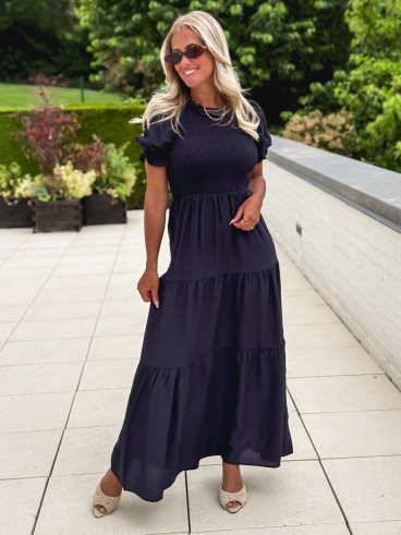 Robe longue Ismène - Bleu marine