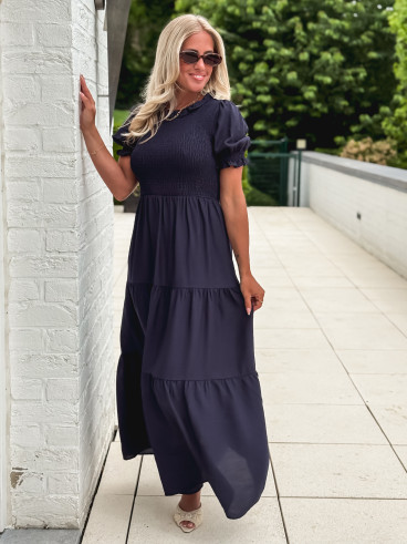 Robe longue Ismène - Bleu marine