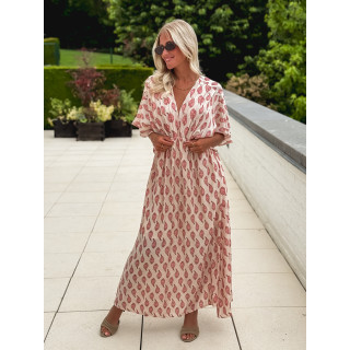 Robe longue à motifs Laïka - Rose