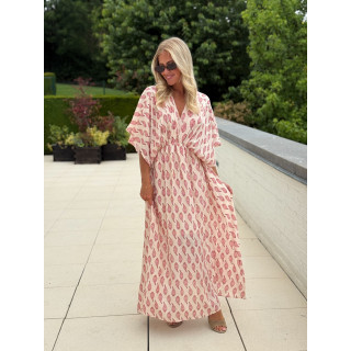 Robe longue à motifs Laïka - Rose