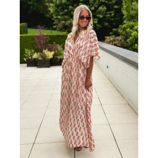 Robe longue à motifs Laïka - Rose