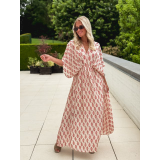 Robe longue à motifs Laïka - Rose