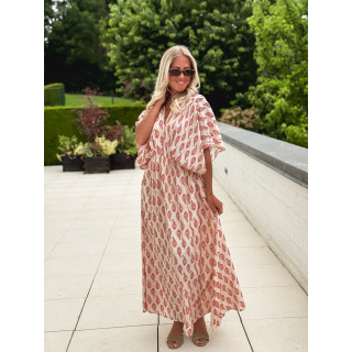 Robe longue à motifs Laïka - Rose